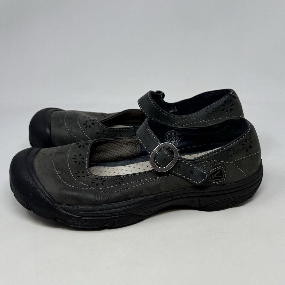 Keen Calistoga Mary Jane Shoes Womens 8 Green Leather Bohemian Comfort Casual - Picture 2 of 15
